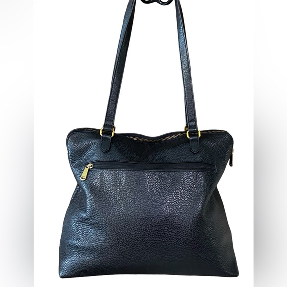 Fossil Kinley Cowhide Black Pebbled Leather Shopper Bag - Picture 9 of 16